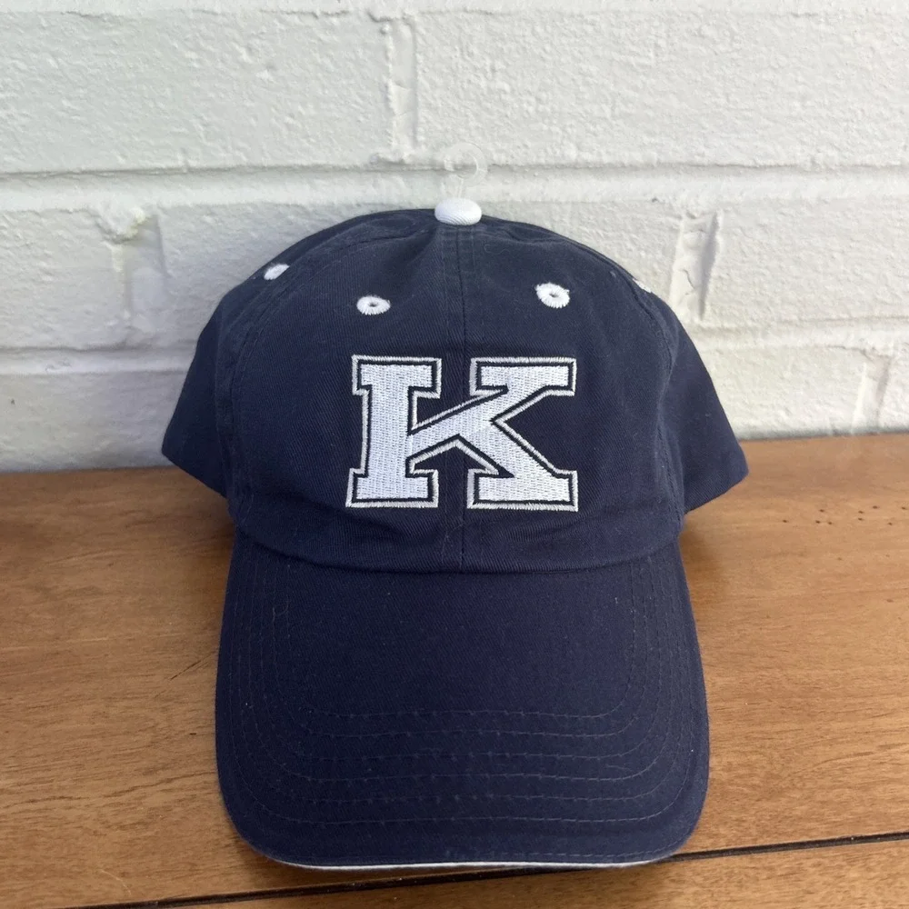 Kentucky Navy Blue Letter K Baseball Cap Lexington KY BG Sales Strapback Hat